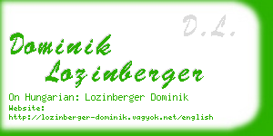 dominik lozinberger business card